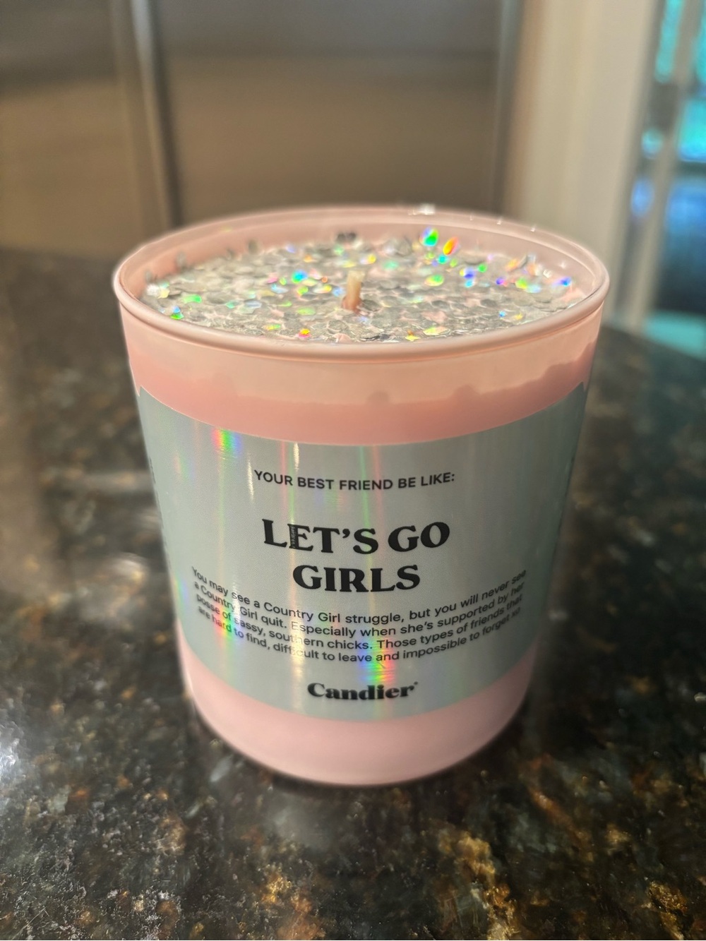 Candier Party Let’s Go Girls Jar Candle 9 oz Birthday & Occasions. NWT. USA!